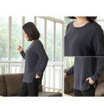 [[8C-TS222] 앞절개배색라운드티]