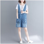 도매꾹 :: 대한민국1위 돈버는 쇼핑 - 도매꾹 [도매꾹] F7340/빈티지스탈 오버핏 멜빵청반바지/빅사이즈가능