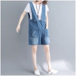 도매꾹 :: 대한민국1위 돈버는 쇼핑 - 도매꾹 [도매꾹] F7340/빈티지스탈 오버핏 멜빵청반바지/빅사이즈가능