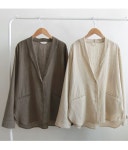 [[LABEL] 마가레츠 가볍고 시원한 썸머린넨 유연한 자켓[size:F(55~66)]]