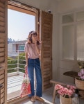 [[봄니트]세르빈 맑은 컬러감이 사랑스러움 가득한 물결 반팔니트 [size:F(55~66)]]