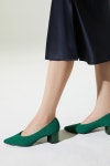 [ATHE VANESSABRUNO SHOES아떼 바네사브루노 슈즈][오드리]그린 포인트토 여성 니트펌프스 (굽높이: 5cm) VKSO9F853E2 [W CONCEPT]