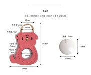 -소가죽 DIY 키트 - 강아지 키링 (핫핑크)