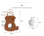 -소가죽 DIY 키트 - 강아지 키링 (캬멜)