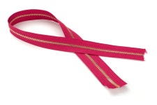 -YKK 메탈 지퍼 3호 골드 - 354 PINK 50CM