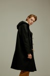 [우주스튜디오]WOOL MAXI DUFFLE COAT BLACK (UNISEX) [W CONCEPT]