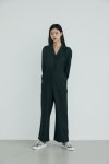 [WUZU STUDIO우주스튜디오]TAILORED COLLAR WIDE JUMPSUIT BASIC BLACK [W CONCEPT]
