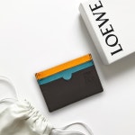 런던놀이 ♬ 런던에서 쇼핑하고 놀자  한정기간세일[로에베-CH-271218-J-06]Loewe Metallic Rainbow Card Holder Black*메탈릭 레인보우... 