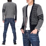 [톰 브라운]사선 펀믹스 MKC486F Y1506 035 남성 가디건 [W CONCEPT]