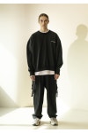 [MASSNOUN매스노운]REVERSE OVERSIZED HEAVY CREWNECK MFZCR002-BK [W CONCEPT]