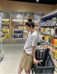 [쿠잉 4부 밴딩팬츠] 메이블루 [쿠잉 4부 밴딩팬츠]