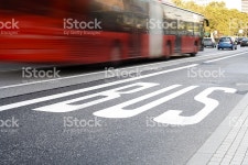 버스 소로 스톡 사진 183293806 | iStock Bus lane, bus passing, blurred motion