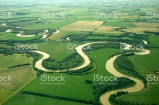 Curved River From The Top stock photo 144277606 | iStock A top view of a curved river in northern alberta, canada.