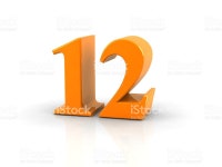 Number 12 stock photo 535111569 | iStock yellow metallic number 12 on white background.digitally generated...