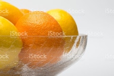 오렌지 레몬 유리 보울 스톡 사진 482548873 | iStock Oranges and lemons in glass bowl, high key on white background with...