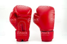 레드 권투 장갑을 회색 배경 스톡 사진 187979804 | iStock Red boxing gloves isolated on white