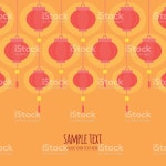 구정 등 일러스트 532019201 | iStock Vector greeting card with Chinese lanterns