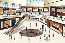쇼핑 몰 일러스트 487123799 | iStock A vector illustration of scene inside shopping mall