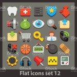 벡터 평편 아이콘크기 지정 12 일러스트 496162442 | iStock vector flat icon-set 12-illustration