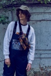 [[비에스래빗]BSRABBIT IDEAL WAIST BAG CHECK BLACK] Authentic Brand FP142