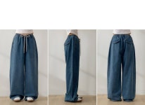 맘누리 크로잉 절개 밴딩데님(3단기장)