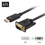 	J&D Gold Plated DisplayPort to VGA Cable Adapter (6 feet, Black) : Cable Jacks & Adapters - Best Buy Canada J&D Gold Plated... 