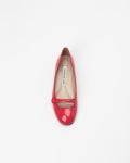 [CHAUSSURE LAPIN쇼쉬르라팡]Annette Maryjane Flat Shoes in Flame Scarlet Patent [W CONCEPT]