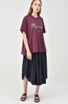 	레터링 자수 티셔츠 | T-Shirts | Top | WOMEN | HANDSOME | 더한섬닷컴 [MINE] 레터링 자수 티셔츠
