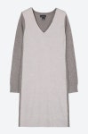 	배색 브이넥 드레스 | MIDI DRESS | DRESS | WOMEN | HANDSOME | 더한섬닷컴 [CLUB MONACO] 배색 브이넥 드레스