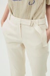 	Belted linen blend pants | CASUAL | PANTS | WOMEN | HANDSOME | Thehandsome.com [SJSJ] Belted linen blend pants