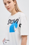 	Print step hem t-shirt | T-Shirts | Top | WOMEN | HANDSOME | Thehandsome.com [TIME] Print step hem t-shirt