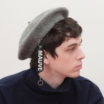 STRAP RING BERET - GREY - ODD STRAP RING BERET - GREY
