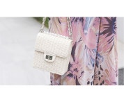 [라탄 진주 체인 토트백]