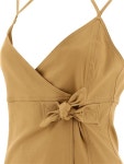 GANNI | 가니 Canvas Strap Dress Dresses Beige F9290177 가니  Canvas Strap Dress Dresses Beige F9290177