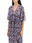 GANNI | 가니 Ganni pleated blouse with floral motif F8865 가니 Ganni pleated blouse with floral motif F8865