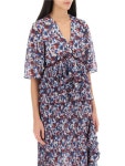 GANNI | 가니 Ganni pleated blouse with floral motif F8865 가니 Ganni pleated blouse with floral motif F8865