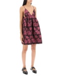 GANNI | 가니 Ganni mini dress in floral jacquard F8796 가니 Ganni mini dress in floral jacquard F8796