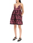 GANNI | 가니 Ganni mini dress in floral jacquard F8796 가니 Ganni mini dress in floral jacquard F8796