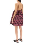 GANNI | 가니 Ganni mini dress in floral jacquard F8796 가니 Ganni mini dress in floral jacquard F8796