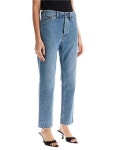 SS25 slim fit jeans with adjustable waistband J0319 0522 BLUE 모스키노 SS25 slim fit jeans with adjustable waistband J0319 0522 BLUE