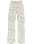 GANNI | 가니 FW24 printed cargo jeans with ang J1508 가니 FW24 printed cargo jeans with ang J1508