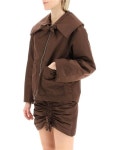 WizWid Ganni oversized collar nylon jacket F7371