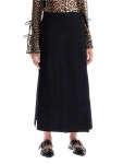 GANNI | 가니 FW24 long wrap skirt with pockets F9613 가니 FW24 long wrap skirt with pockets F9613