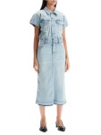 GANNI | 가니 FW24 stretch denim midi dress in 8 J1520 가니 FW24 stretch denim midi dress in 8 J1520