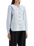 GANNI | 가니 FW24 poplin shirt with oversized collar F8638 가니 FW24 poplin shirt with oversized collar F8638