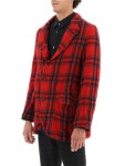 WizWid Comme des garcons shirt tartan wool blazer FJ J003 W22