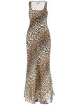 GANNI | 가니 FW24 maxi chiffon animal print dress F9303 가니 FW24 maxi chiffon animal print dress F9303