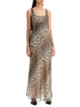 GANNI | 가니 FW24 maxi chiffon animal print dress F9303 가니 FW24 maxi chiffon animal print dress F9303