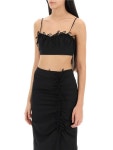 GANNI | 가니 Ganni cropped top with ornamental bows F8675 가니 Ganni cropped top with ornamental bows F8675