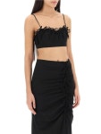 GANNI | 가니 Ganni cropped top with ornamental bows F8675 가니 Ganni cropped top with ornamental bows F8675